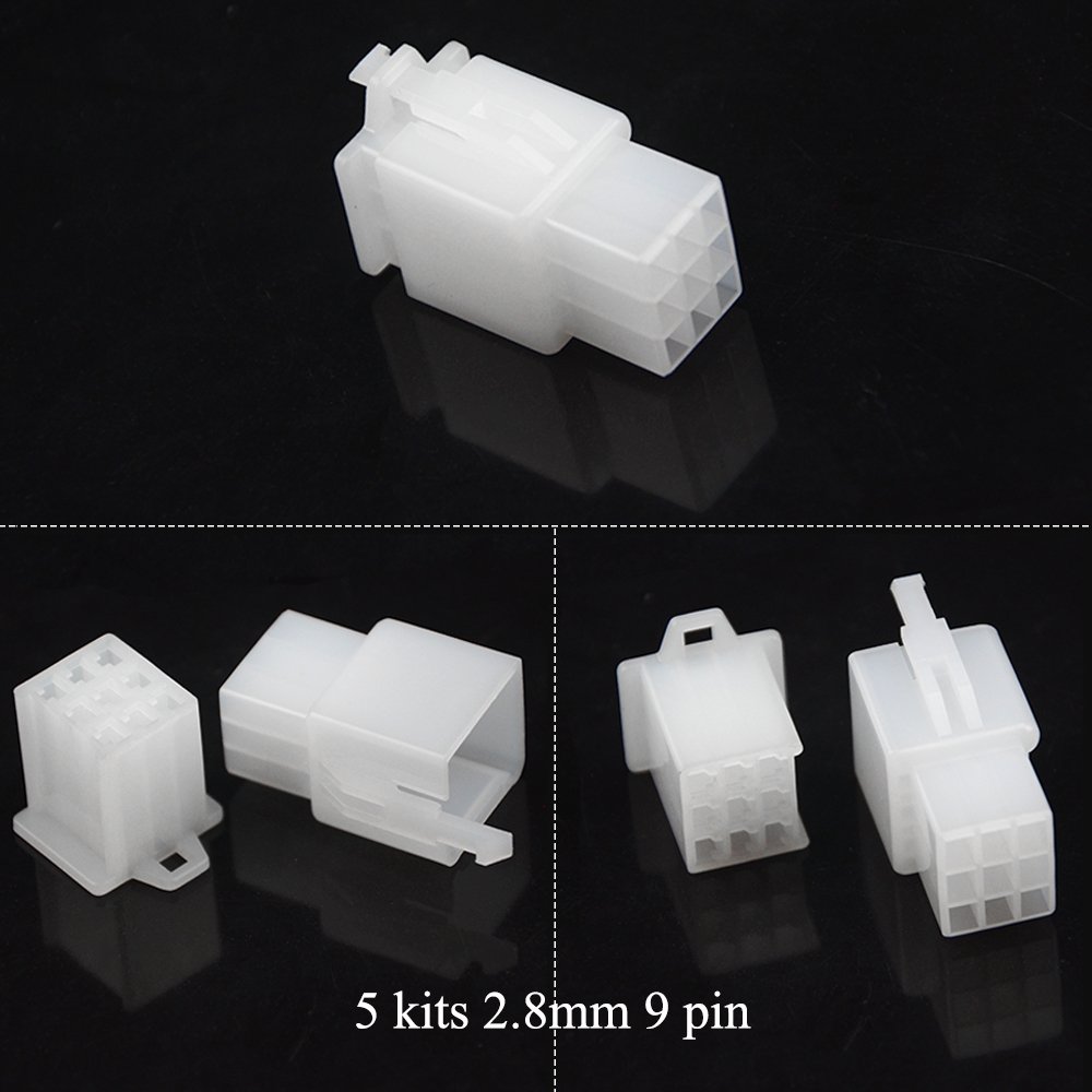 Buy WMYCONGCONG 400 PCS 2.8mm 2 3 4 6 9 Pin Automotive Electrical Wire