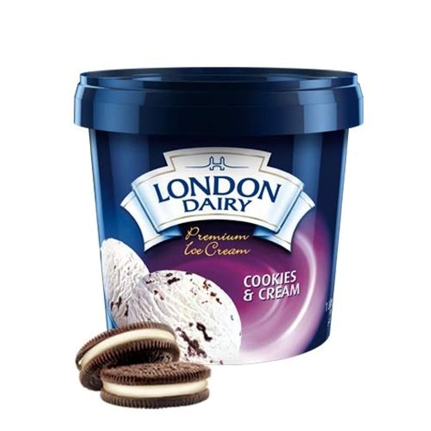 London Dairy Cookies & Cream Ice Cream 1Litre