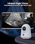 GENBOLT 2K WiFi Indoor Security Camera, IP Pet Camera, Nanny Baby Monitor | Pan Tilt，5000mAh Battery Powered，PIR Detection
