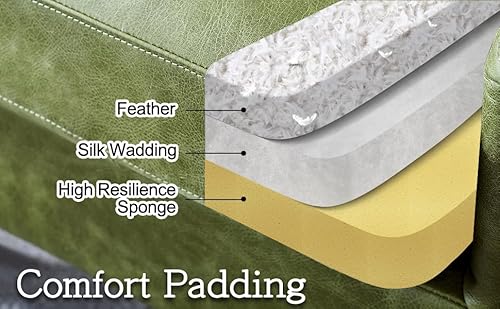 Volans Genuine Leather Chair, Set Of 2, Vintage Mid Century Genuine Leather Accent Chair With Wood Legs, Industrial Aluminum Wrapped And Riveted Arm Chair, Emerald #TOP5