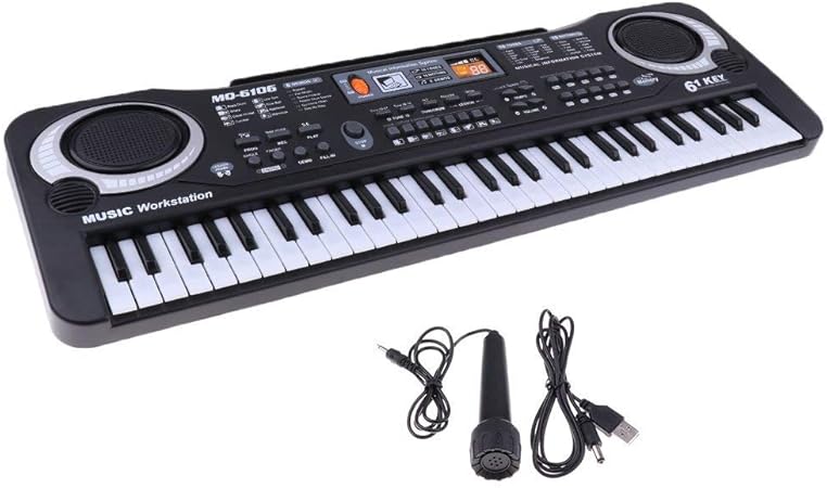 Amazon 通販のトココ ピアノ 61鍵盤 電子 楽器 初心者 入門用 キーボード おもちゃ マイク 歌う バンド 録音 演奏 練習 Mu002 ピアノ 鍵盤楽器 おもちゃ