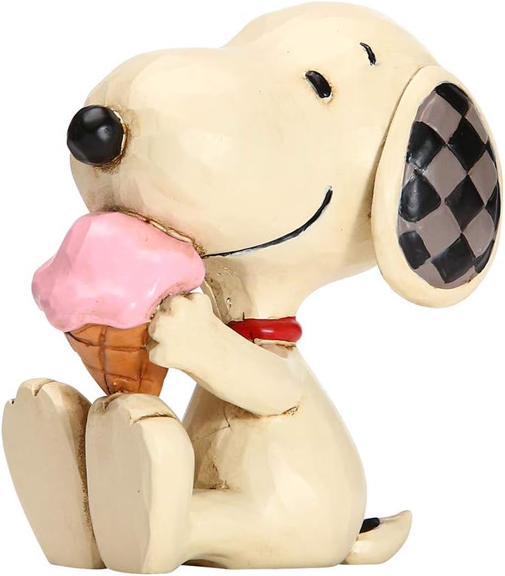 Enesco Peanuts by Jim Shore Mini Snoopy with Ice Cream Figurine