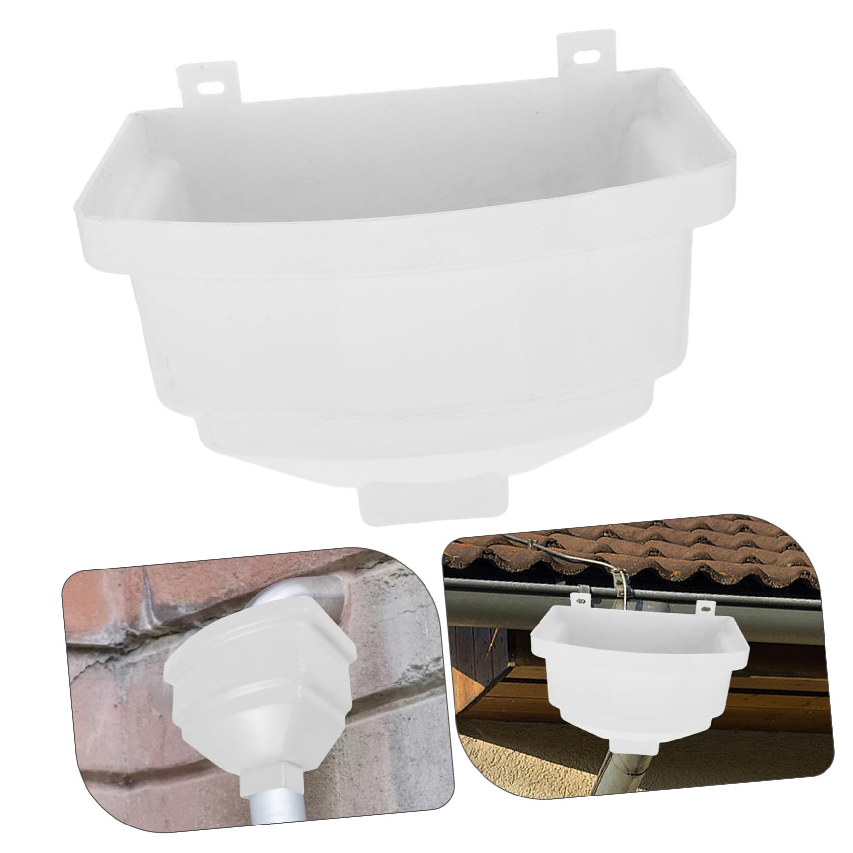 Diverter de Bajante Curvo de PVC Blanco para Canalón
