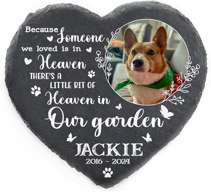 Customizeaf Personalized Pet Memorial Stone, Deeply Loved