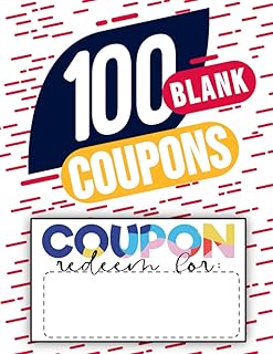 100 Blank Coupons: Blank Gift Vouchers Coupons Size 3.5 x 2 inches Pack of 100. Blank Gift Certificates Redeem Vouchers for Customer Loyalty Program. Small Business Rewards Service.