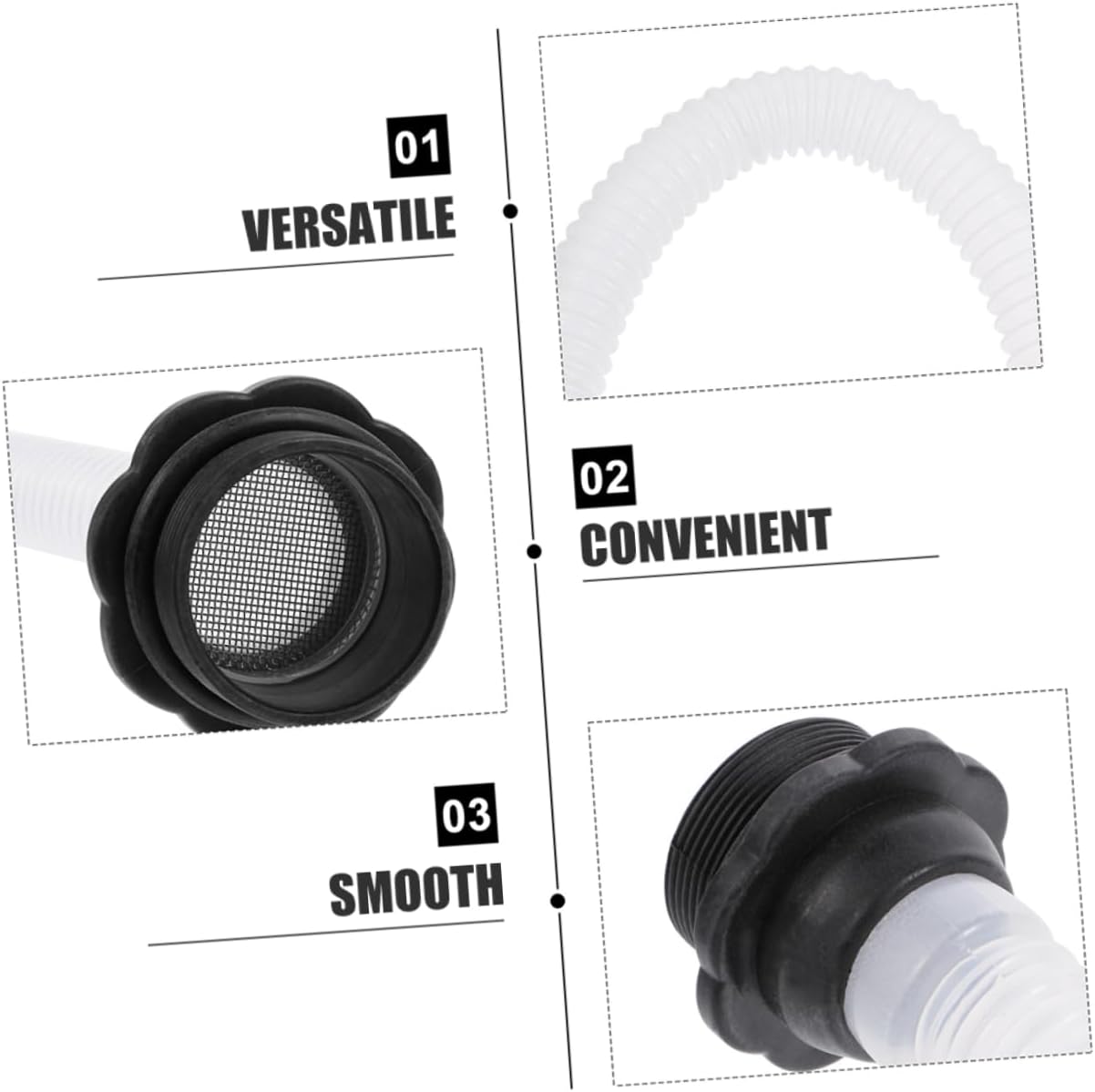 2pcs Plastic Fuel Pouring Spouts for Gasoline Transfer Sturdy Oil Tubes with Precision Nozzle for Automotive and Industrial Use