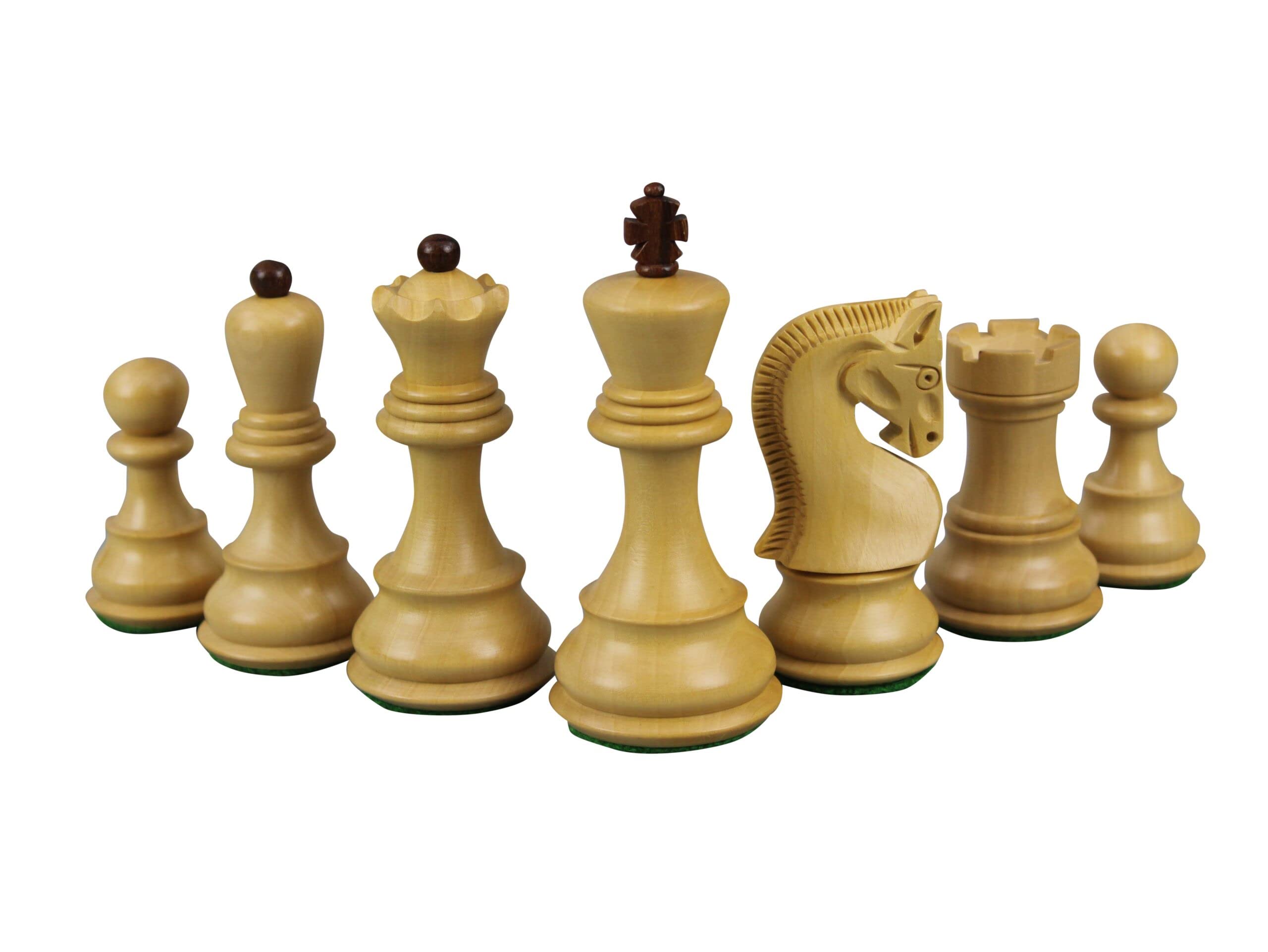 Set di scacchi in legno con tavola in noce da 20 pollici pesata Sheesham Zagreb Staunton pezzi da 3,75 pollici