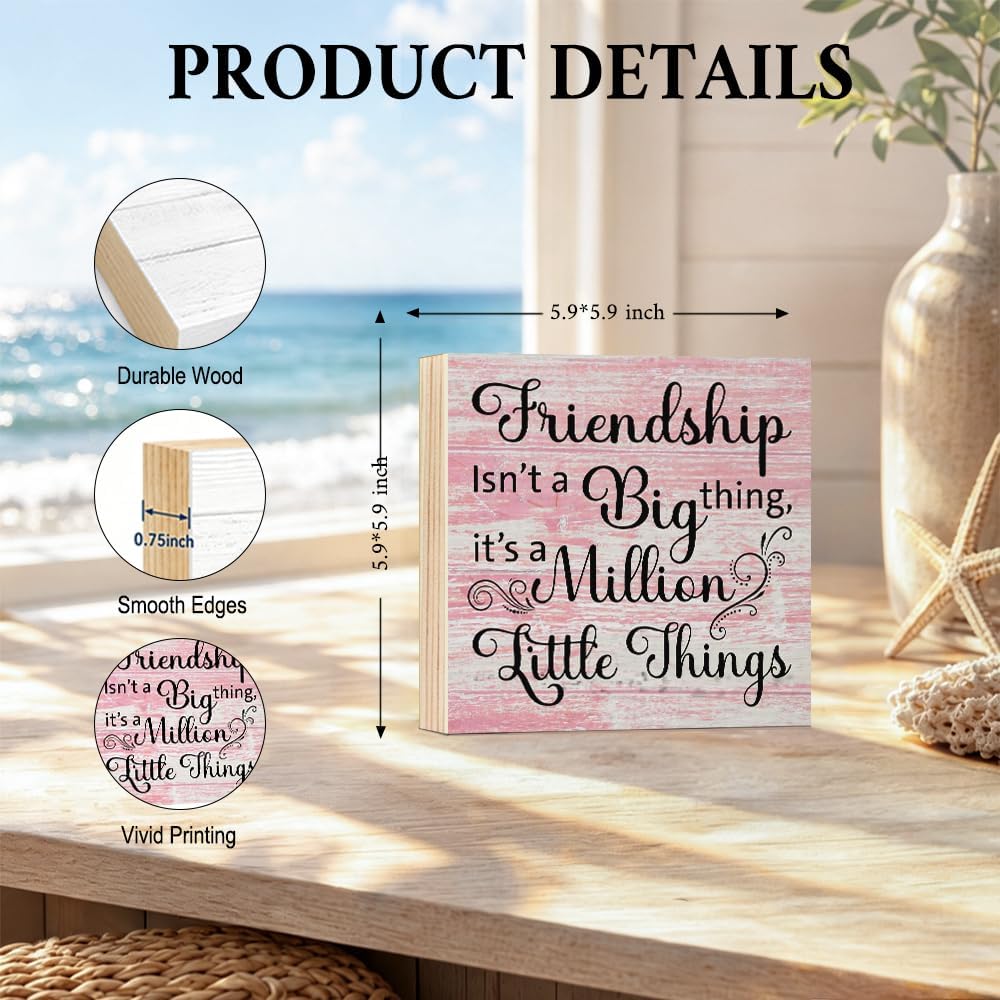 Friendship Isn't A Big Thing It's A Million Little Things Decor image 2