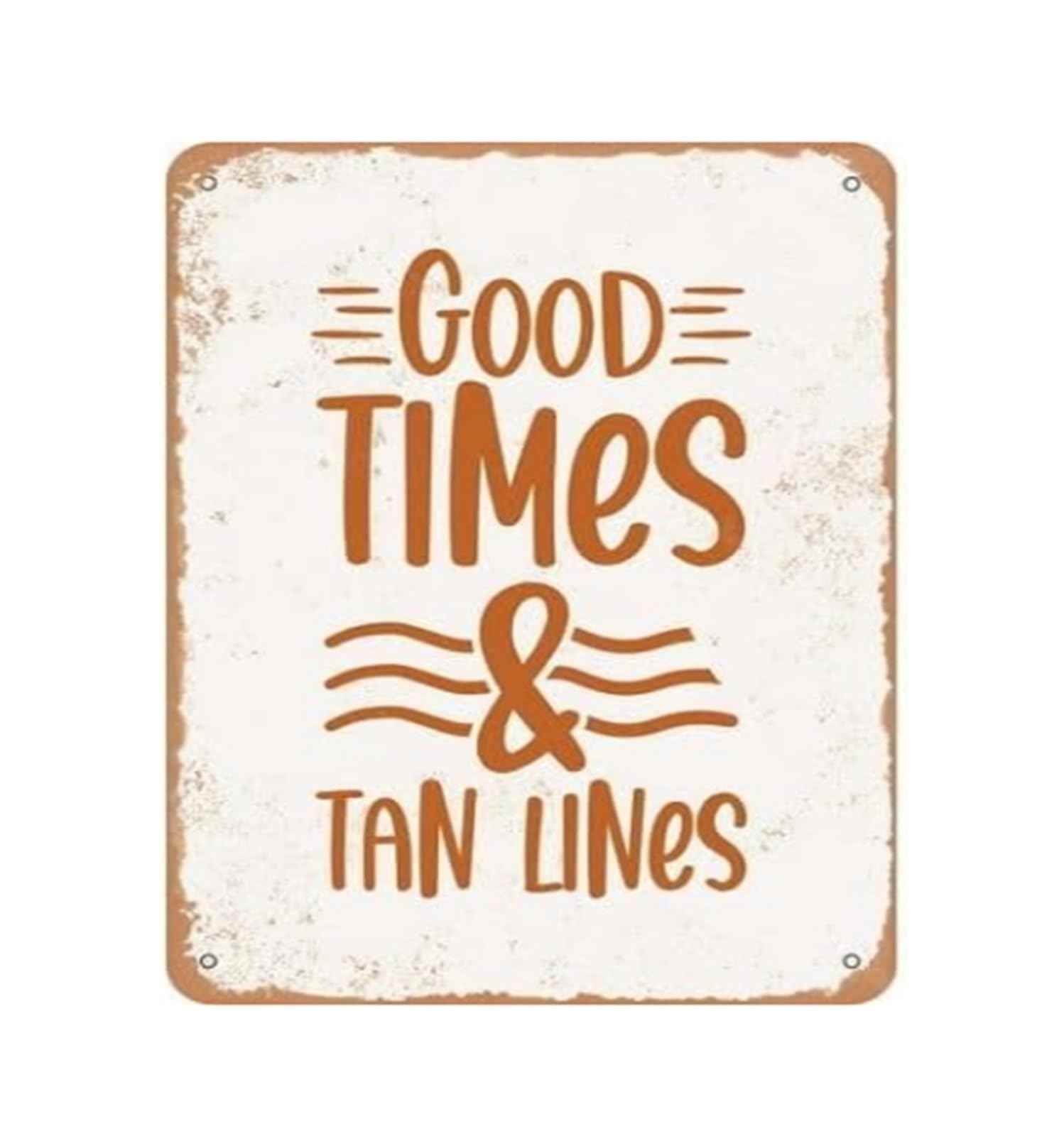 PKNVKZIDK Coastal Wall Decor Vintage Tin Sign with Beach Life Quote for Porch Sunroom Bar Wall-Art Times and Tan Lines Saying Rustic Sign (8 X 12 inch)