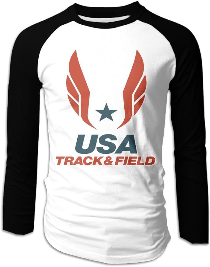 Mens Usa Track And Field USATF Logo Long Sleeve Raglan