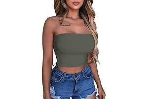 Figure-Flattering Dark Green Tube Top