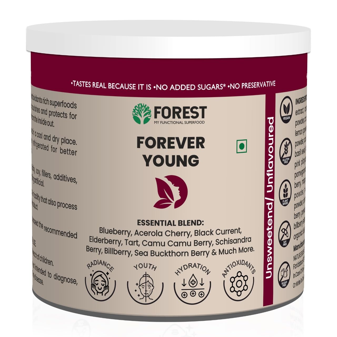 Forest Forever Young Collagen Builder & Booster l Polyphenols And Antioxidant-Rich Superfood l Berries Superfood For Naturally Radiant Skin And Hydration l 30+ Berries & Superfoods (25 Servings) (B092LVHCGD) Amazon Price History, Amazon Price Tracker