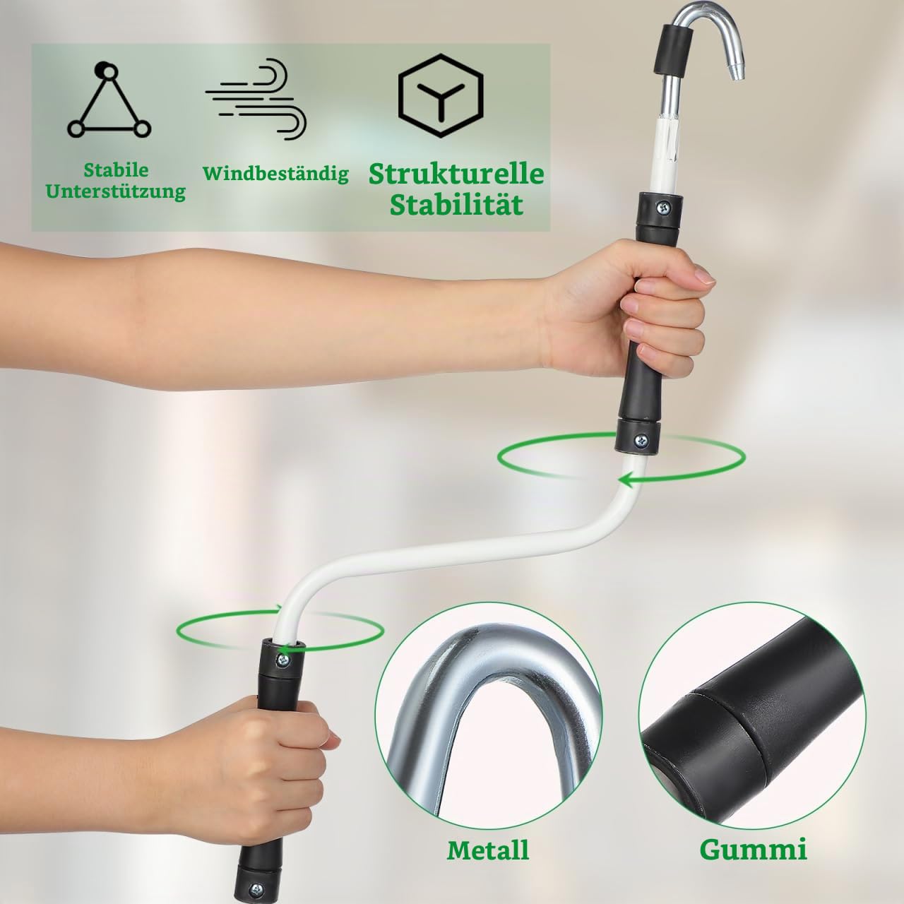 BESPORTBLE Markisenkurbel, manueller Aufwickler, stabiles Handgetriebe, Hardware, Baldachin, Beschläge, Outdoor, Terrasse, Regen, einziehbar, langlebig, Zubehör, Sonnenschutz und Schutz, ergonomisches