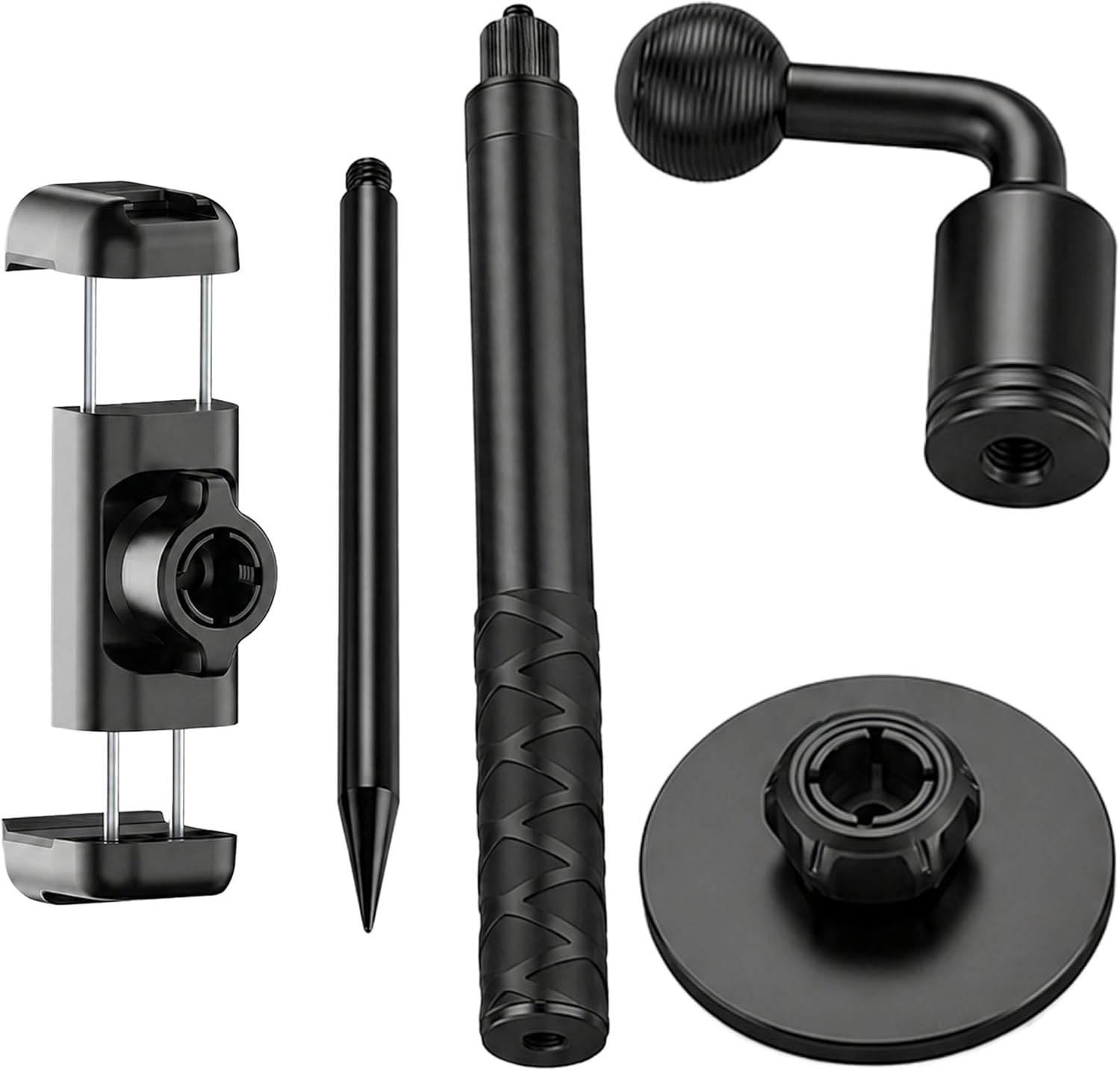 Golf Monopod Phone Stand with Ground Spike Stake,47''Extendable 360° Rotatable Selfie Stick Record Golf Swing Training Aid Compatible with magsafe iPhones Android Cameras