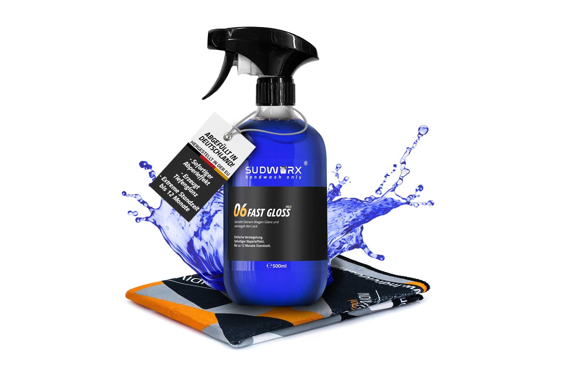 06 FAST GLOSS PRO Sprühwachs Versiegelung + Mikrofasertuch IYC (Sprühwachs Versiegelung + Mikrofasertuch)