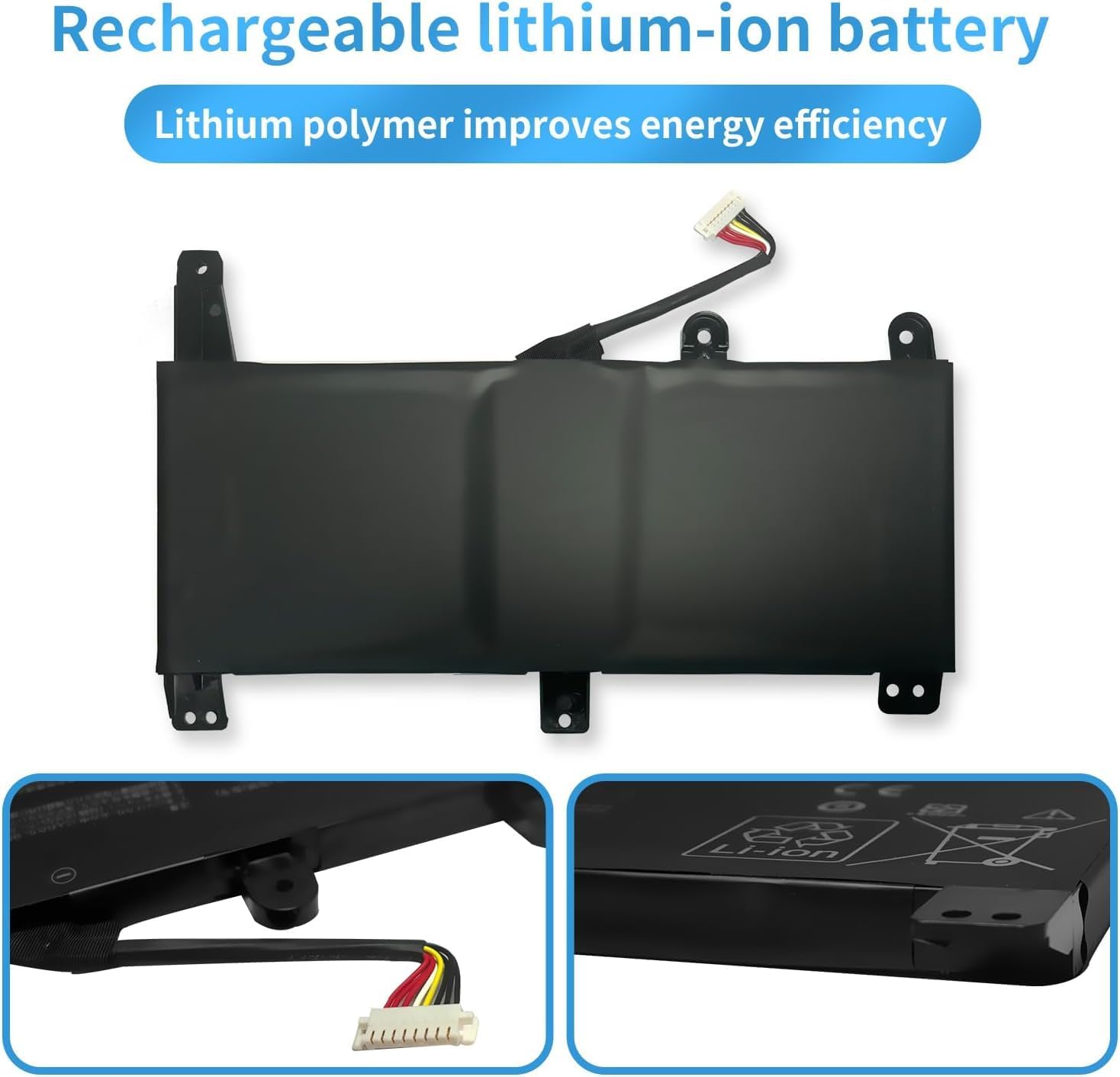 C41N1731-2 Laptop Battery Compatible with Asus ROG Strix G15 G512 G512LV G512LU G512LW G512LWS Scar 15 G532LV G532LWS G532LW G17 G712LV G712LU G712LW G712LWS Scar 17 G732LW G732LV Series(15.4V 66Wh)