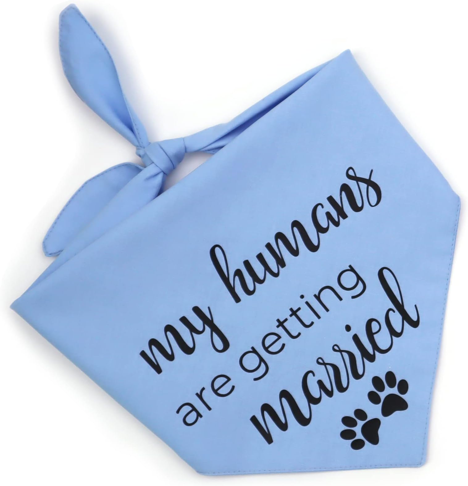 My Humans are getting Married Dog Bandana Engagement Announcement Photo Prop Small and Large size (Medium, Blue)