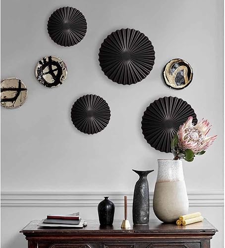 Miniatura 7 de ITrixgan Decoración de pared de metal negro para sala de estar, juego de decoración para colgar en la pared, decoración de pared de TV, decoración