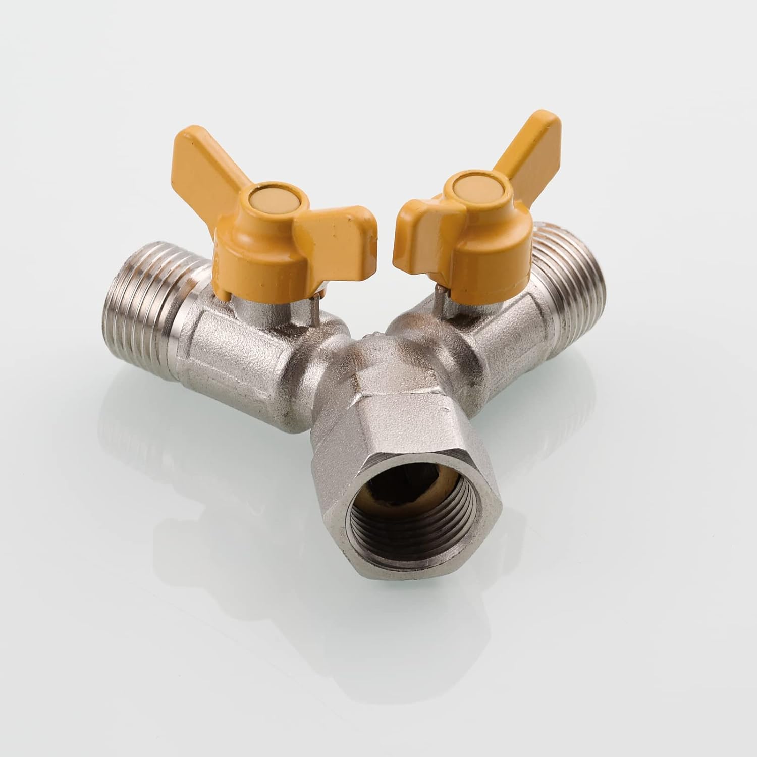 CIENCIA Shut Off Valve Brass Shower Diverter 3 Way Diverter Valve for Shower Arm, Brushed Nickel, DSF009A