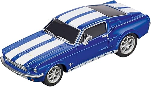 Carrera 64146 Ford Mustang '67 Racing Blue GO - Vehículo de carreras con ranura analógica a escala 1:43