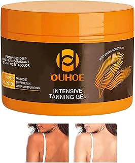 ereqeip Intensive Tanning Gel, 150ml Tanning Accelerator Cream Brown Tanning Gel, Carrot Oil Body Tanning Gel, Brown Tanning Gel Tanning Cream, Dark Tanning Gel Achieve a Natural Tan Skin