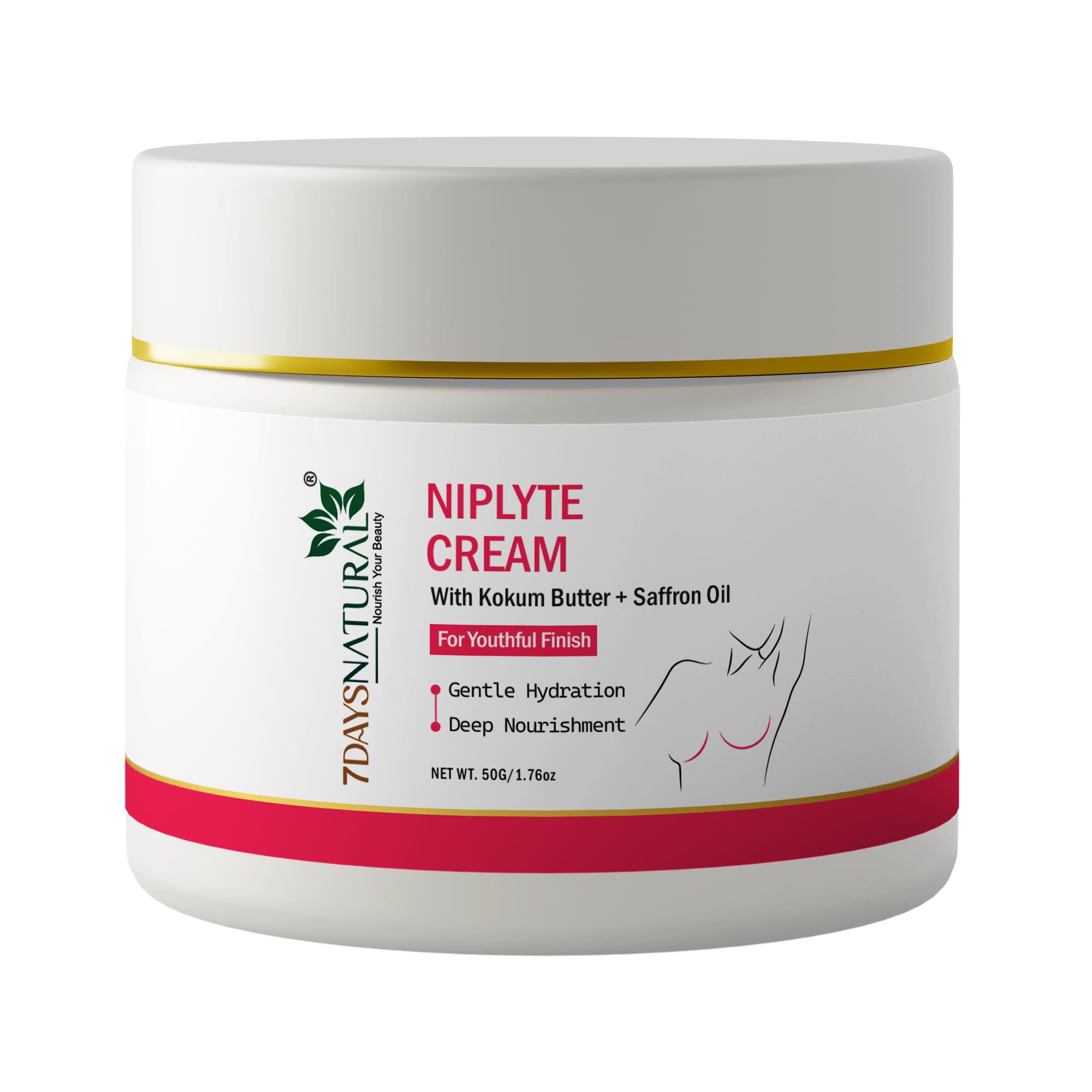 7DAYSNATURAL Niplyte Cream with Kokum Butter + Saffron Oil, 50g | Youthful Finish, Gentle Hydration, Deep Nourishment, Saffron Oil Infused, Kokum Butter-image-26