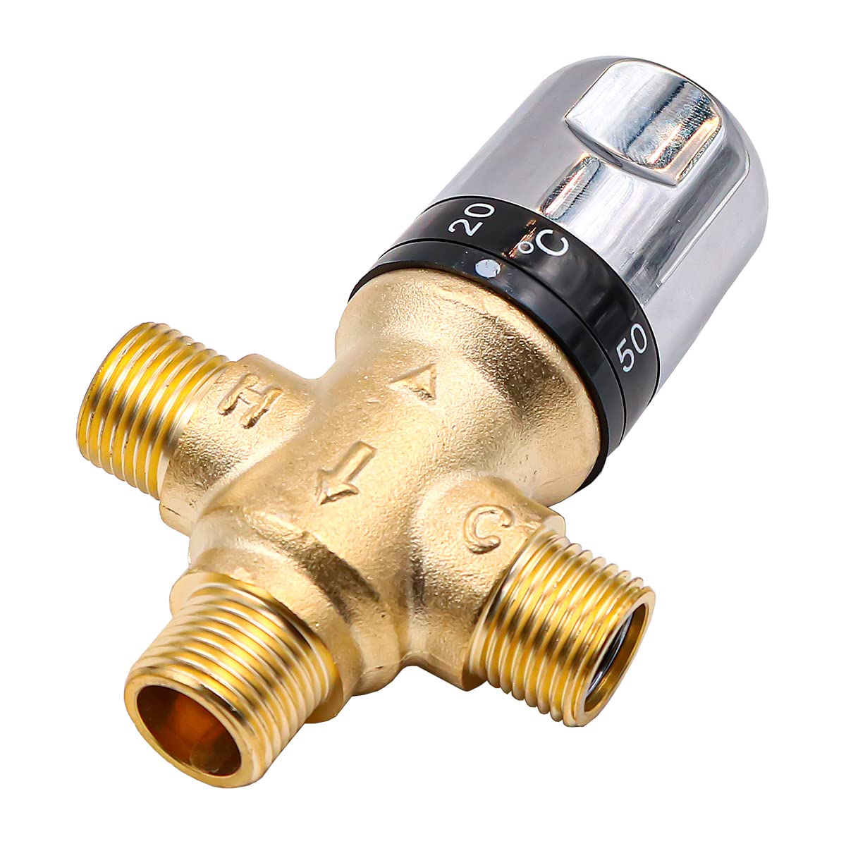 Réservoir d'eau Chaude Cartouche de Douche thermostatique Mitigeur Tuyau en Laiton Thermostat Robinet Contrôle de la température de l'eau Mitigeur