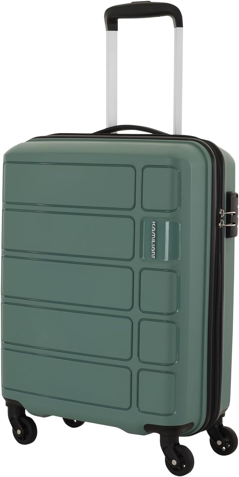American Tourister Harrier | Cabin Trolley Bag Small Size (56 cms) for Travel| Hard Case Polypropylene (PP) Suitcase | 360° 4-Wheel Luggage Trolley | Combination Lock | Slate Grey
