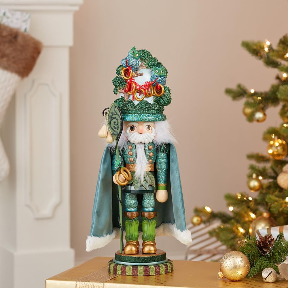 Kurt Adler HA0572 17.5" Hollywood Five Golden Rings Nutcracker, Multicolor