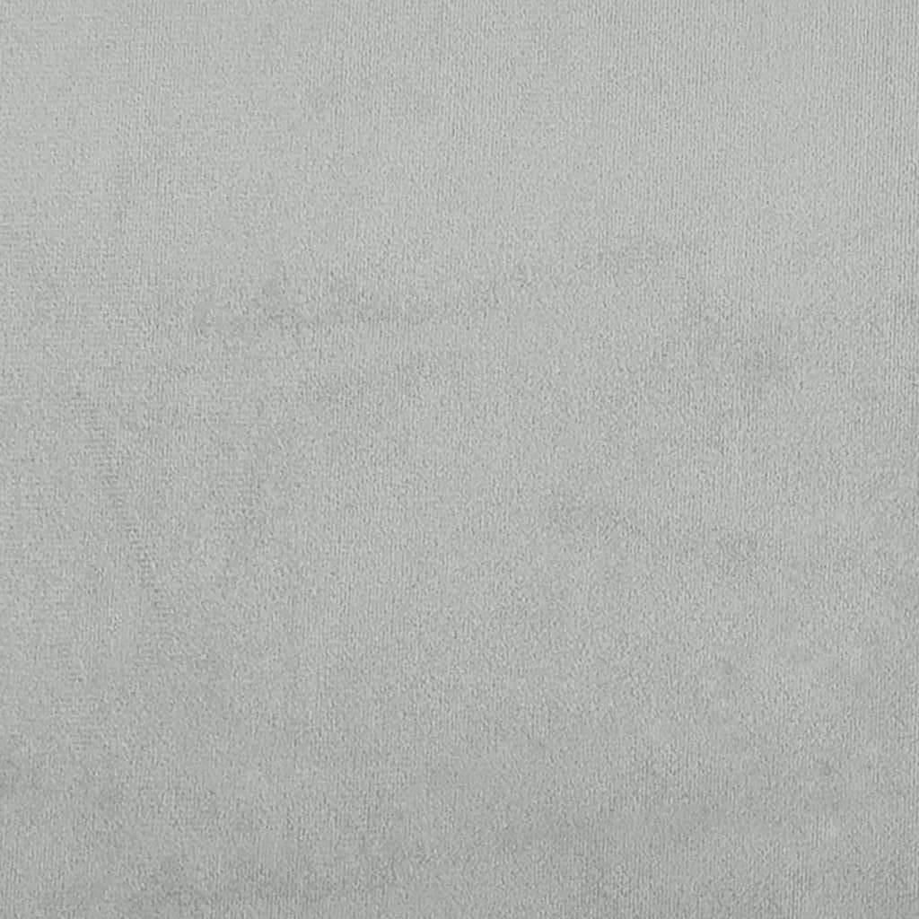 Banco de terciopelo gris claro, 120,5 x 65 x 75 cm, con cojín, banco acolchado con acolchado grueso, respaldo y reposabrazos, cierre de botones y patas de madera de madera maciza de caucho