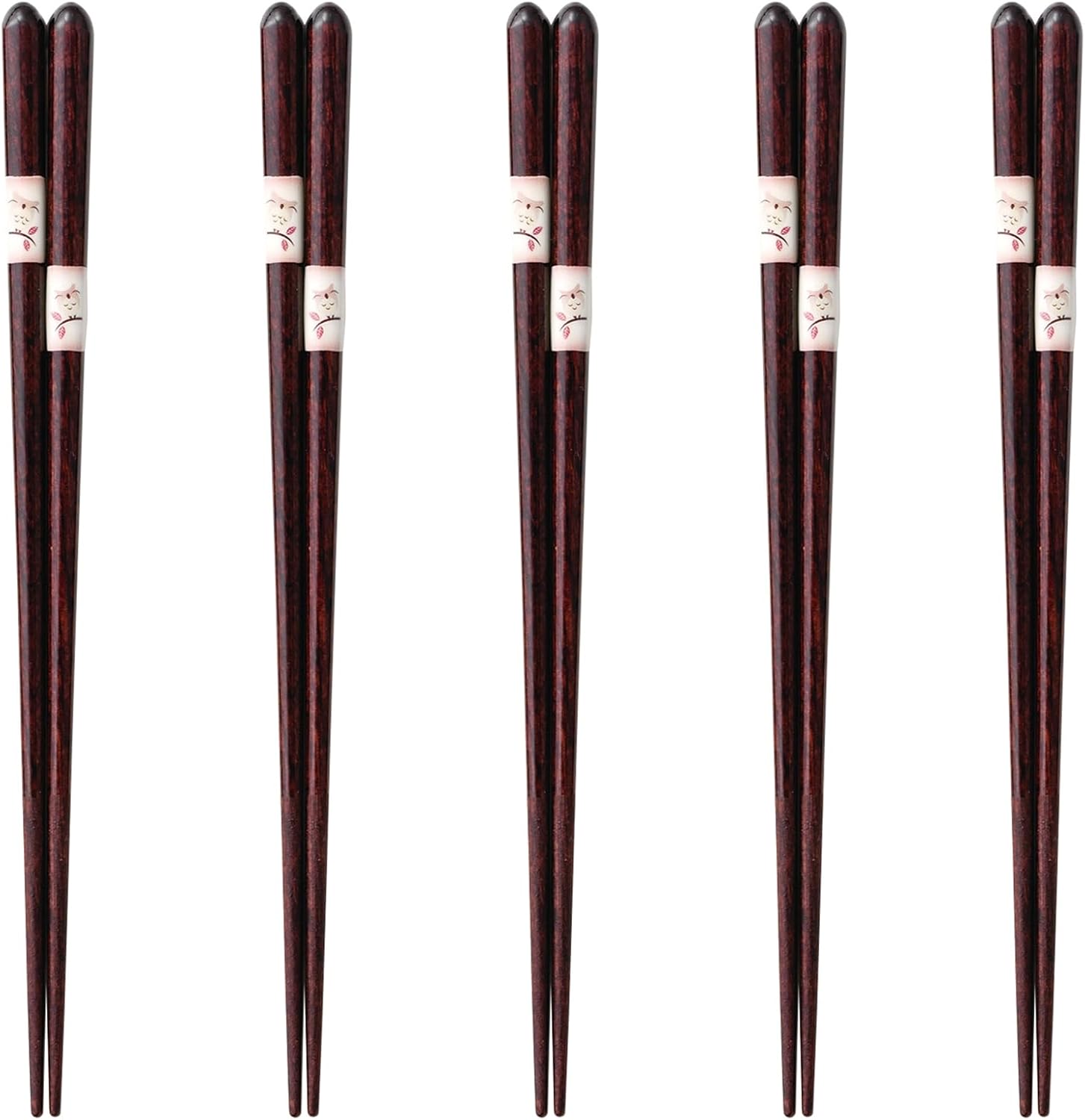 J-kitchens PID585674 Japanese Chopsticks, Set of 5 Pairs, Material: Wood, Chopsticks, Dishwasher Safe, Made in Japan