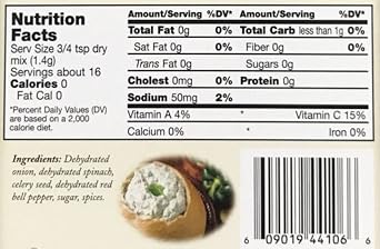 Wind & Willow Fresh Picked Spinach Dip Mix Appetizer Snack .77 Oz