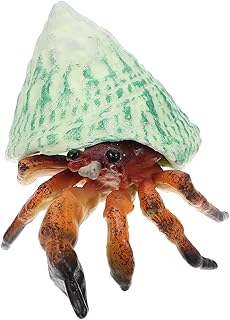 Toyvian 2 Peças Modelo De Caranguejo Eremita Modelo De Criatura Do Oceano Estátua De Caranguejo Eremita Criaturas Do Mar Brinquedo Animais Marinhos Brinquedos Miniture Decoração Crianças