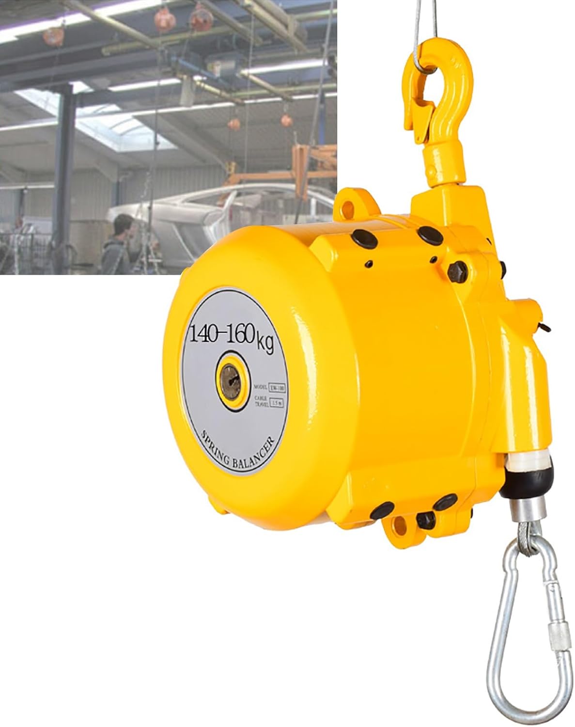 Heavy Duty Retractable Spring Tool Balancer with Self-Locking Function, Tool Holder for Hanging, Carrying & Removing Tools (40-50kg Capacity)