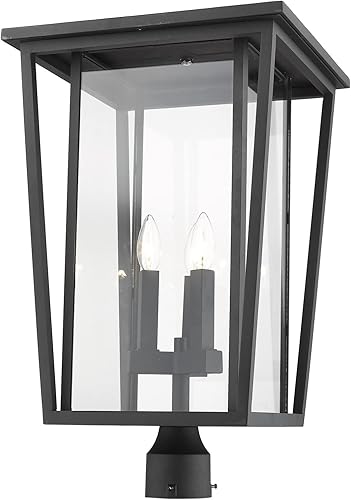 Miniatura 7 de Z-Lite 571PHXLR-BK - Accesorio de montaje de poste para exteriores con 3 luces, color negro