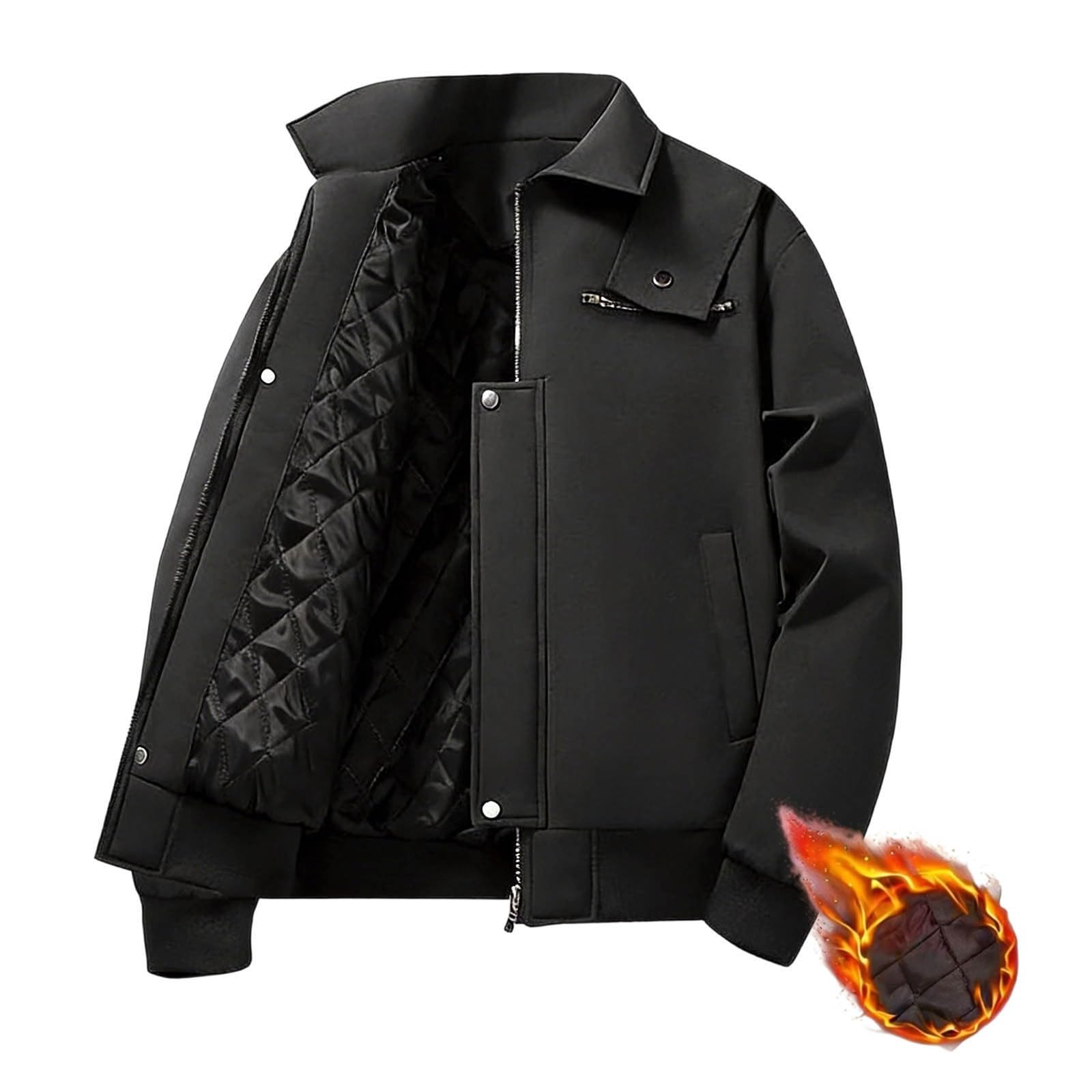 Generisch Strickjacke Damen Sommer Lässige, dünne 2-Lagen-Winterjacke für entspannte Passform. Dick isolierte Oberbekleidung mit angenehmer Wärme und robuster Konstruktion.