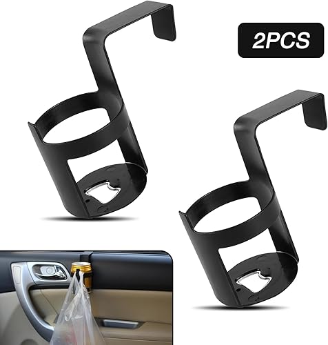 Miniatura 6 de 2 soportes para vasos de agua colgantes para automóvil, 4.52 x 2.55 pulgadas, portátil, de almacenamiento simple para reposabrazos de asiento de