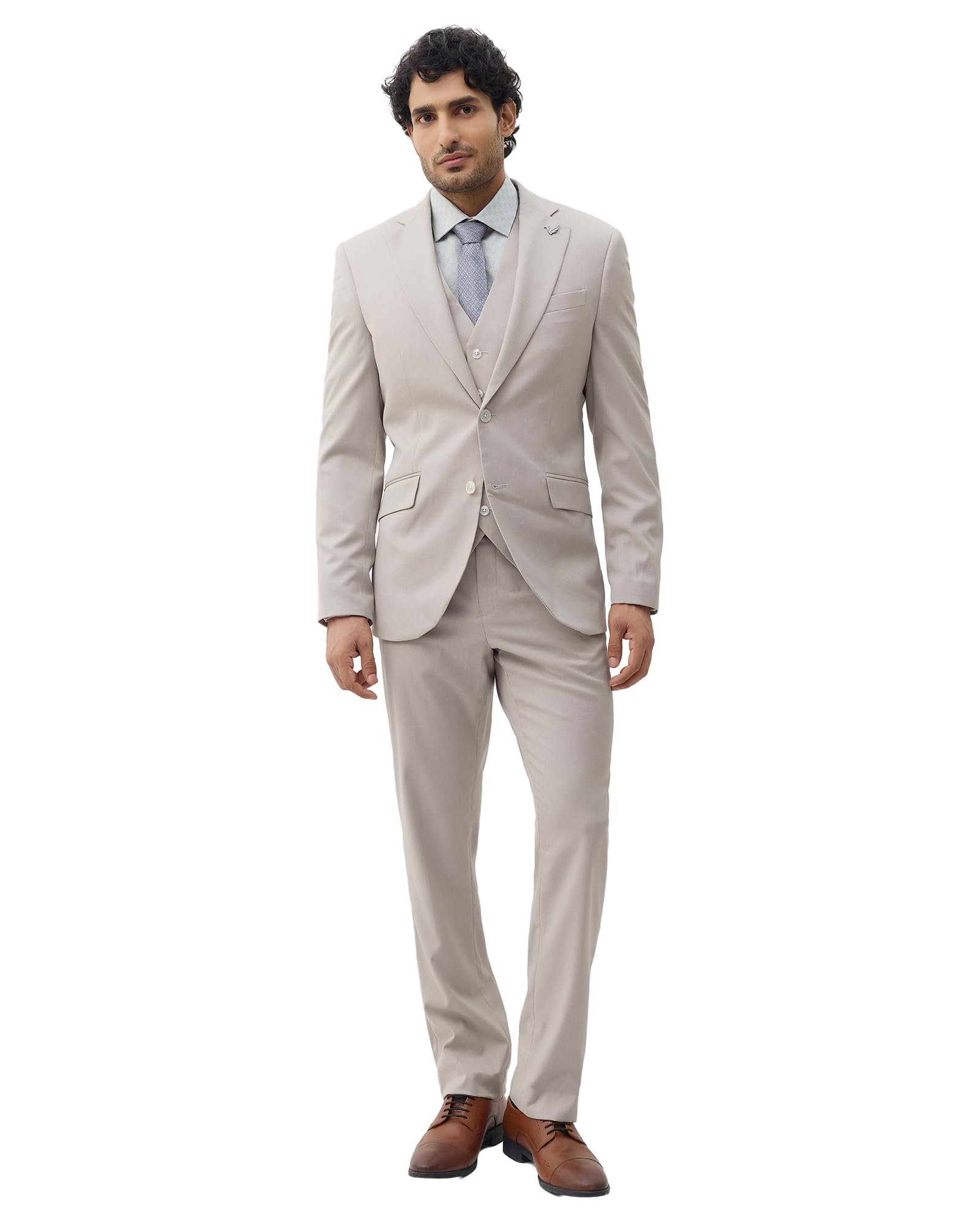 blackberrys Men Textured Slim Fit 3 Piece Suit | Viscose Rayon Blend | Exquisite Craftsmanship-picture-23