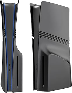 for PS5 Pro 交換用フェイスプレート 保護シェル for PS5 Proディスク版コンソール交換用カバー 本体 交換用ケースシェルスキン 傷防止 耐衝撃ケース ABSケース 簡単取付 (ブラック)