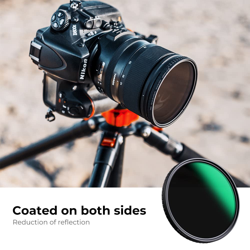 K&F CONCEPT Nano-X Variabler Graufilter 72MM Variable ND Filter ND32-512(5-9 Blendenstufen)