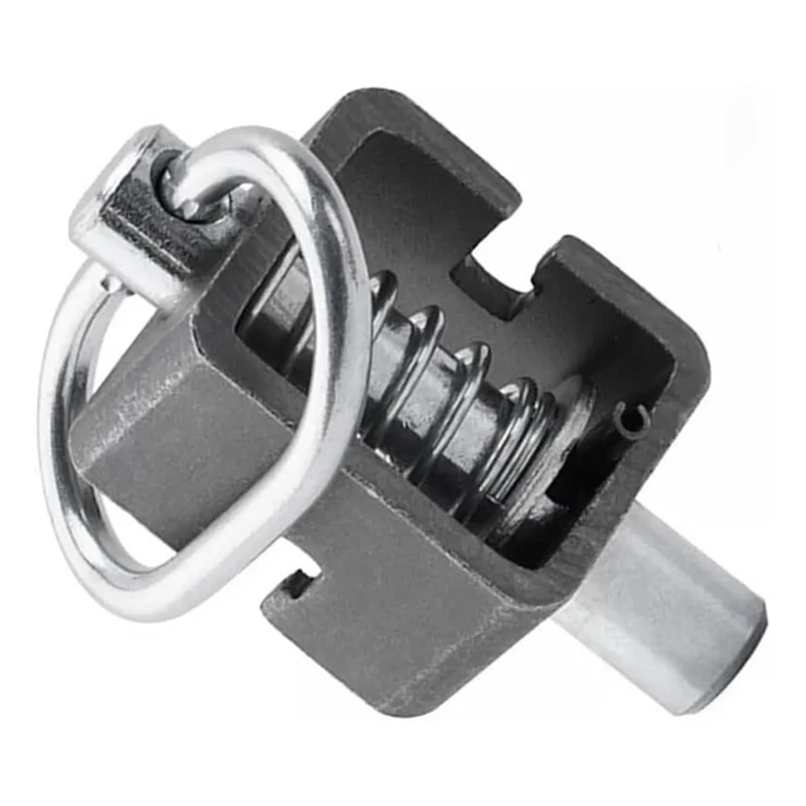 Spring Latch 4Pcs Trailer Gate Latch, Spring Latch Lock, Weld On 5/8Inch Spring Latch Assembly with Plain Tube