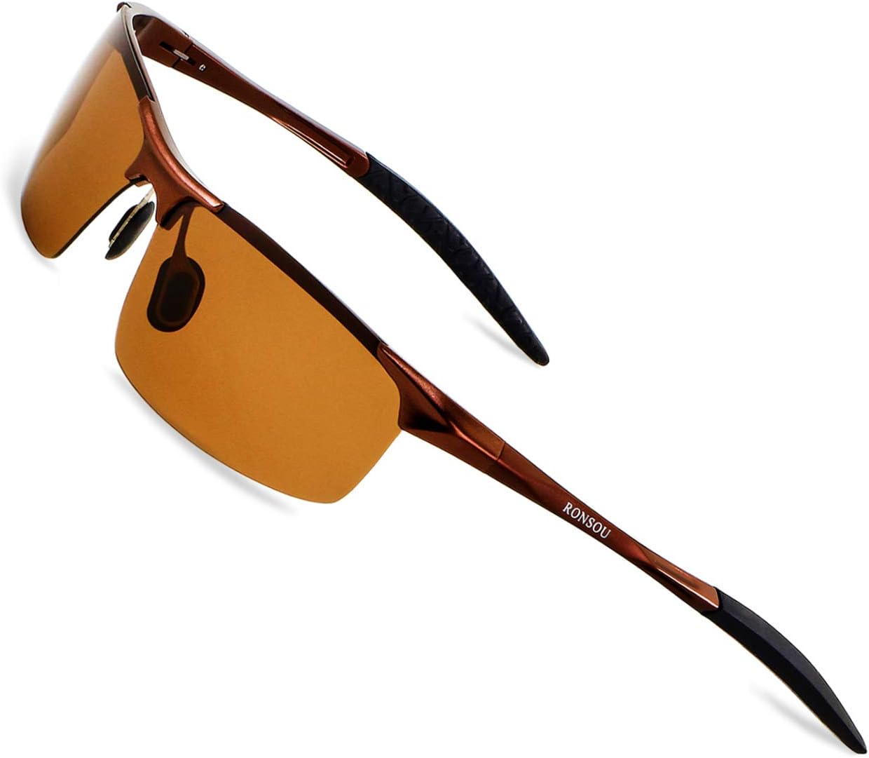 RONSOU Mens Sunglasses Polarized Sport UV Protection Ultralight Al Mg Sunglasses for Men Fishing Driving Golf RONSOU Mens Sunglasses Polarized Sport UV Protection Ultralight Al Mg Sunglasses for Men Fishing Driving Golf