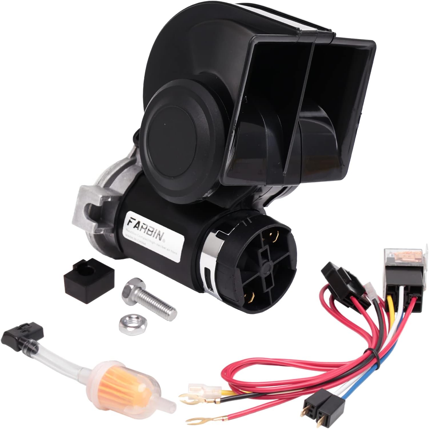 Train Horn for Truck 12v 150db Loud Car Horn Snail Air Horn with Air Pump for truck car boat van lorry SUV RV motorcycle off road