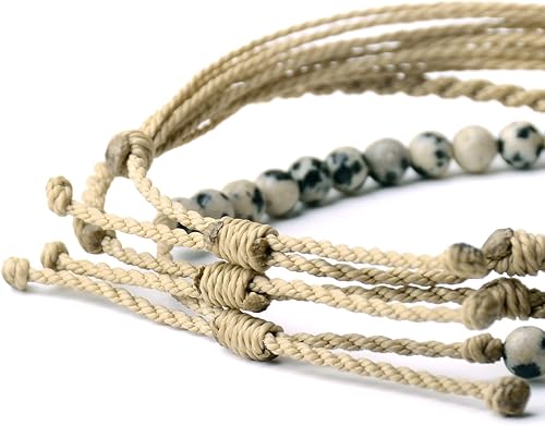 Miniatura 259 de Handmade Natural Stone Beaded Healing Bracelet Gift for Men Adjustable Rope String Bracelet