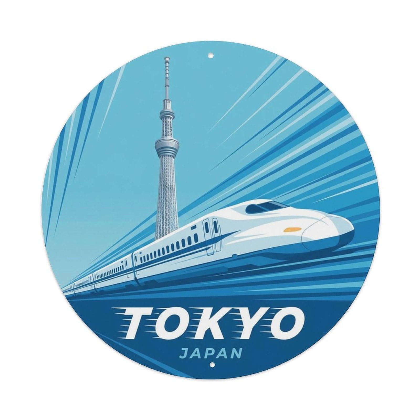 Tokyo Japan Festival Travel Vintage Destination Route Metal Tin Sign