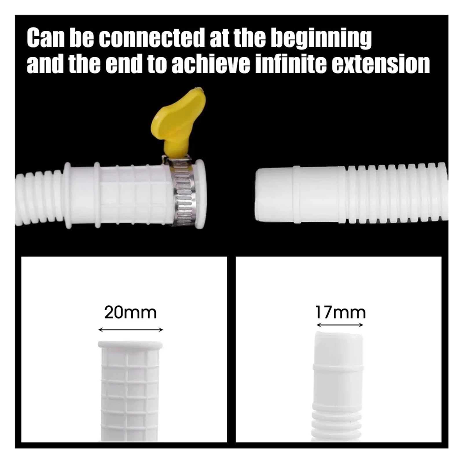 Tubo Idraulico In PP Bianco For Tubo Di Scarico Della Lavatrice(3m)