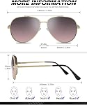Polarized Aviator Sunglasses for Men and Women, Classic Pilot Sun Glasses with Premium Metal Frame and UV Protection