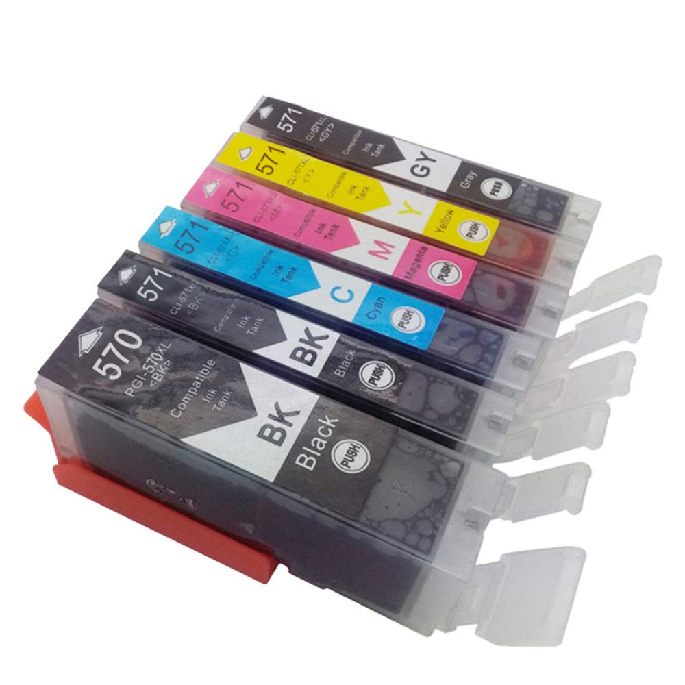Professional Ink Cartridges 6pcs Ink Cartridge PGI 570 CLI 571 Compatible With Canon PIXMA MG5750 MG5751 MG5752 MG7750 MG7751 MG7752 MG7753 MG6850 MG 6851 MG6852 MG6853