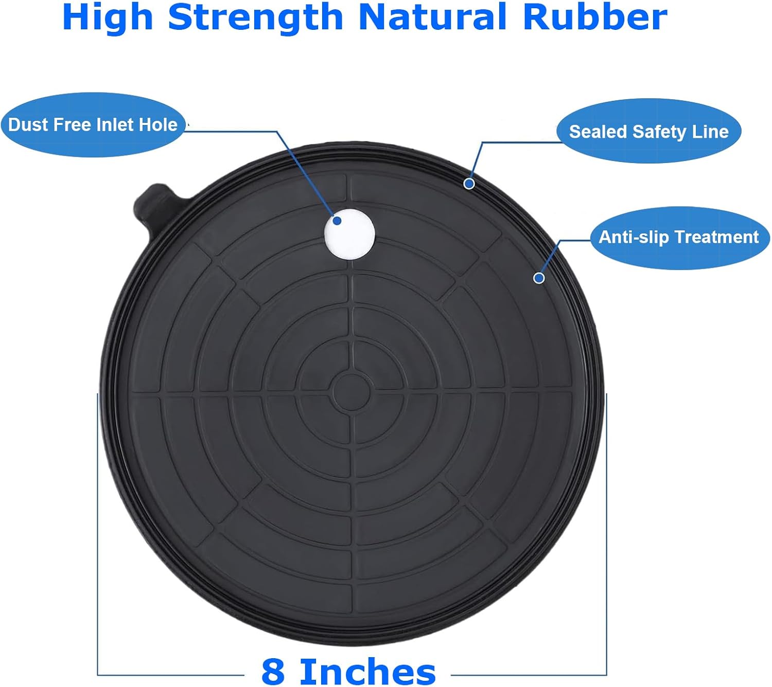 Glass Suction Cup to Lift Glass/Granite/Tile - 8 Inches Glass Suction Cups Offer 327 Pounds Load Capacity - Heavy Duty Glass Sucker Lifter for Moving Large Glass/Granite/Tile/Window, Blue, Pack of 2