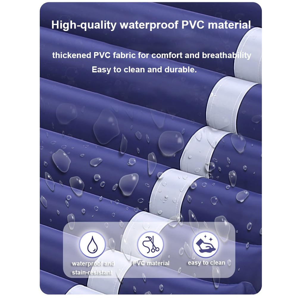 Matelas Anti-escarres avec Système de Pression Alternée, Lit Gonflable Anti-escarre Prévention des Escarres et Traitement des Ulcères Avec Pompe et Imperméable, pour Lits d'hôpitaux Habitation ,Marine